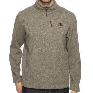 The North Face Gordon Lyons 1/4 Zip Fleece Pullover Falcon Brown Heather XL
